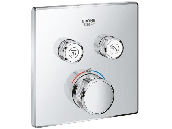 Grohe inbouwthermostaat met 2 functies Smartcontrol chroom