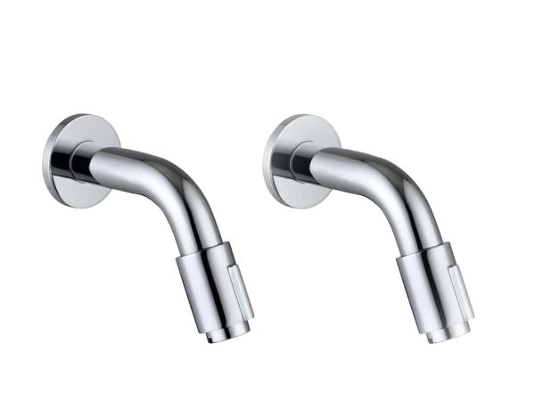 2x Alterna fonteinkraan wand 11cm Piccolo chroom