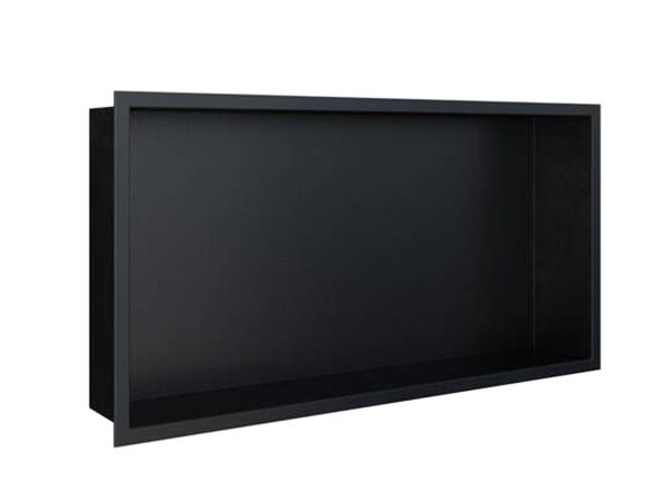 Alterna inbouwnis met flens 60x30x7cm Boston mat zwart