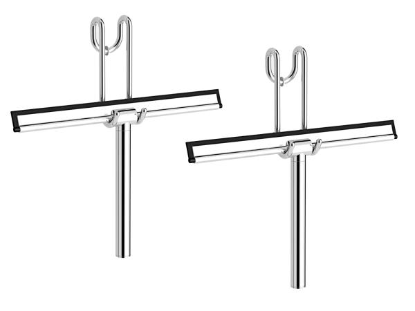 2x Beaux douchewisser met ophanghaak Ulis chroom