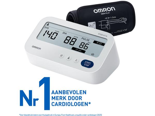 nieuwe OMRON X3 Comfort AFib bloeddrukmeter met AFib-detect