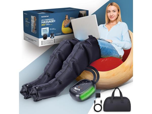 PORTENTUM Beenmassageapparaat – 8 standen – USB-C met kabel