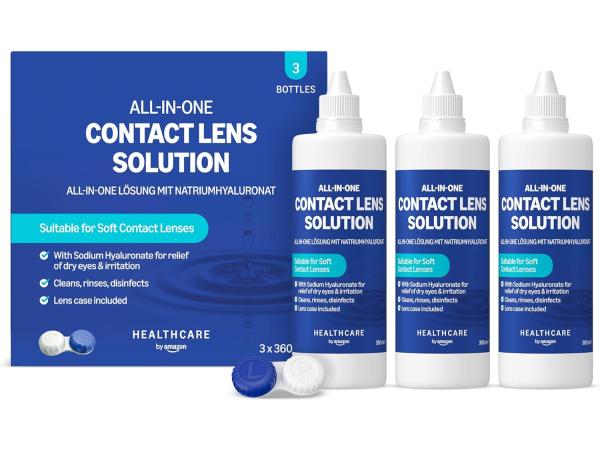 Amazon Basic Care voor contactlenzen 3 x 360 ml