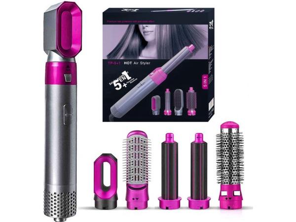 5-in-1 Multifunctionele Haarstyler – 1000W Föhnborstel &amp; Multistyler