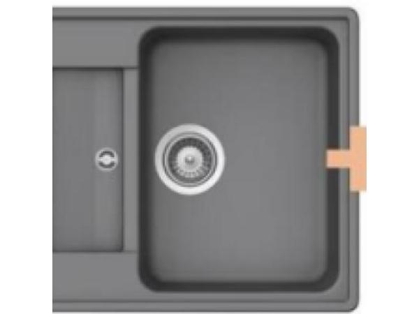 Welltime Berlin Spoelbak (Grijs) + kraan (RVS)