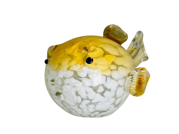 Uniek SaMen Art Glass | Puffer Fish Sculpture