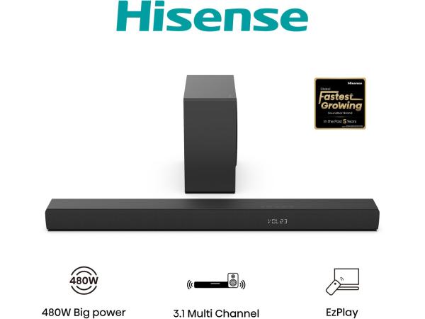 Hisense HS3100 Soundbar 3.1 - 480W - Dolby Digital - HDMI