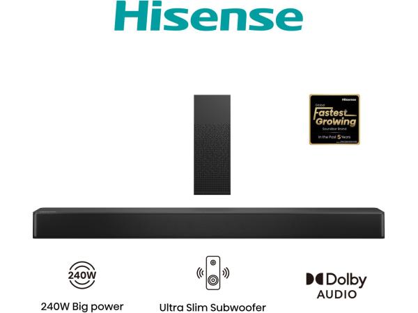 Hisense HS2100 Soundbar met draadloze subwoofer 2.1 - 240W