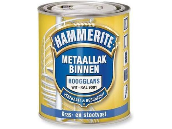 Hammerite Hoogglans Metaallak RAL 9001 500ml