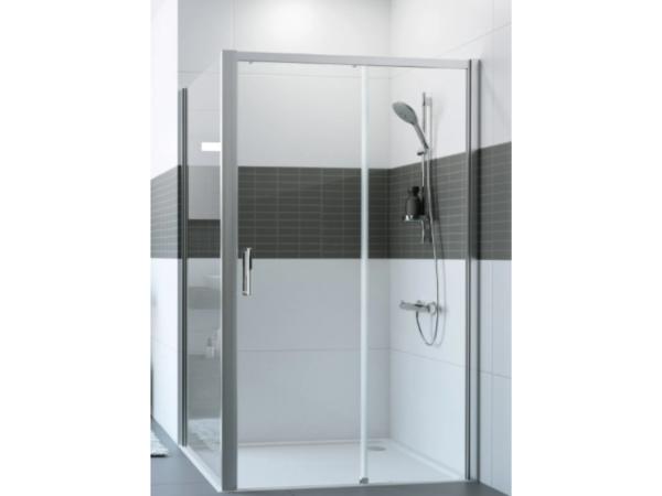 Hüppe schuifdeur EasyEntry 1-delig 125x200cm mat zilver