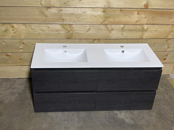 Wastafelmeubel 121x54x46cm houtlook