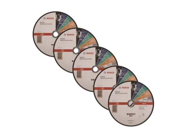 5X Bosch Accessories 2608602767 Doorslijpschijf recht 230 mm