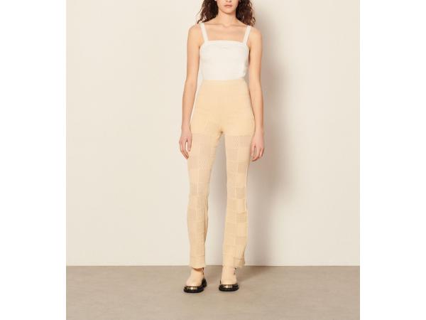 Sandro Pointelle gebreide broek maat 34