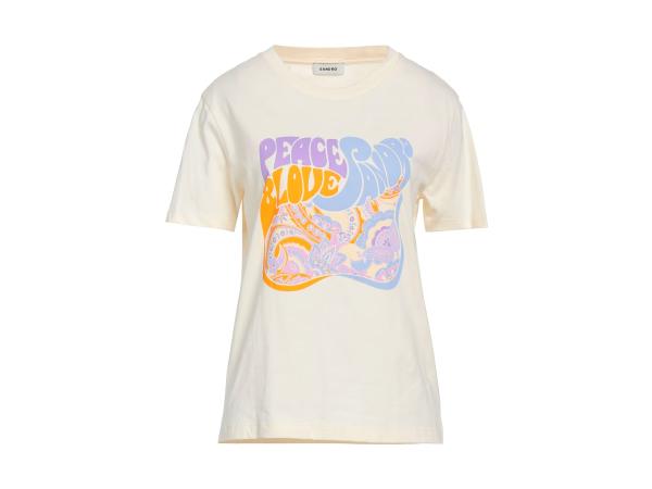 Sandro T-shirt met Print in Gebroken wit Maat 0/34