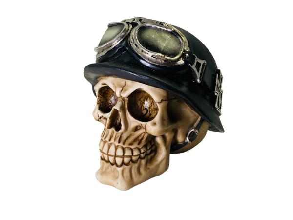 Biker Skull | Decoratieve Schedel met Helm & Bril