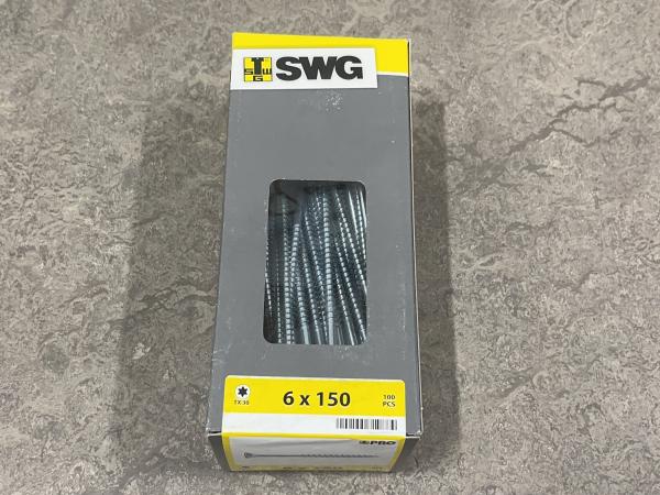 4x SWG spaanplaatschroeven ø6x150mm 100-pack