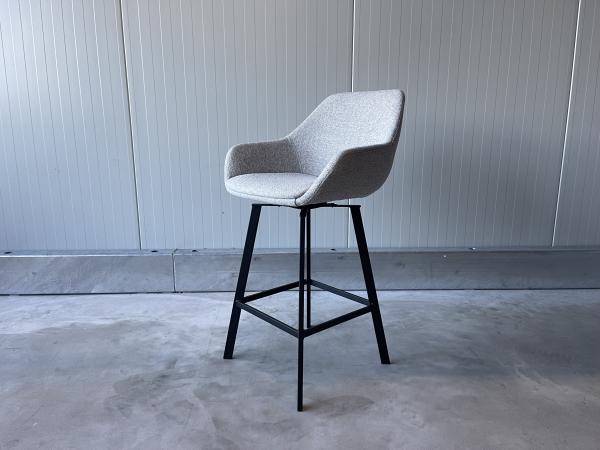 Barkruk ZH65 Roy (set van 4) Linnenstof - Licht Grijs