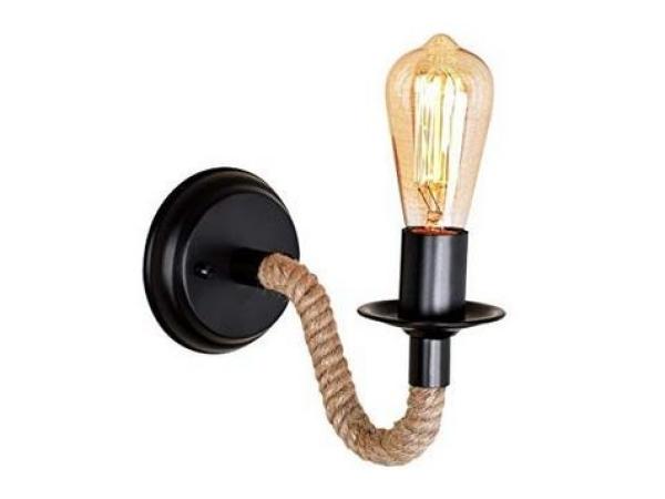 2x iBella Living vintage touwlamp muur