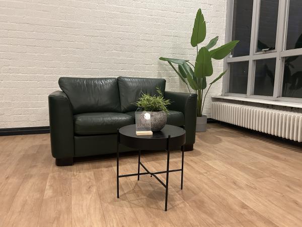 Groene leren 2 zitter