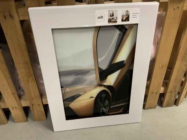 Glasschilderij van een Lamborghini 60x80CM