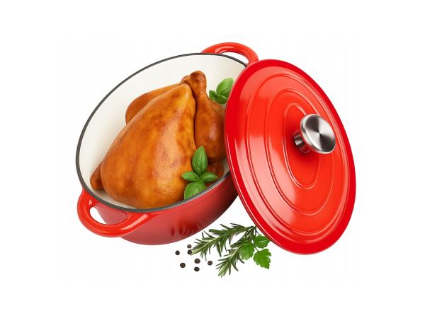 Geëmailleerde Gietijzeren Braadpan 6.4 L -Alle Warmtebronnen