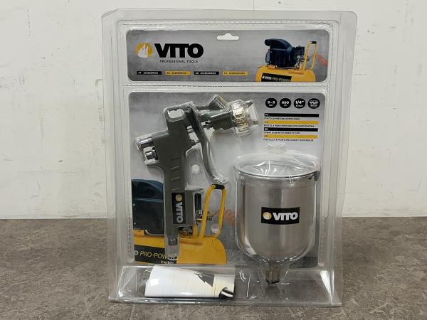 3x Vito verfspuitpistool 600ml 3-5 bar