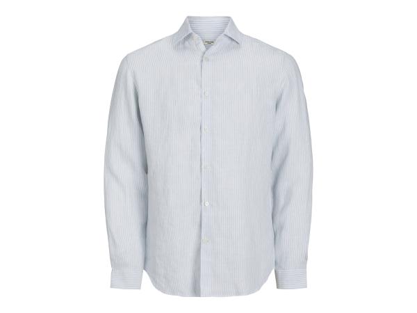 Jack &amp; Jones Parker Linen Stripe Overhemd Skyway - S