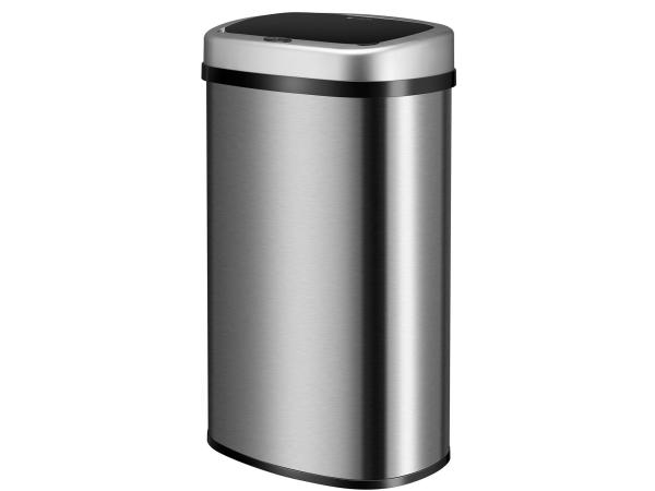 Prullenbak automatisch 60 ltr zilver