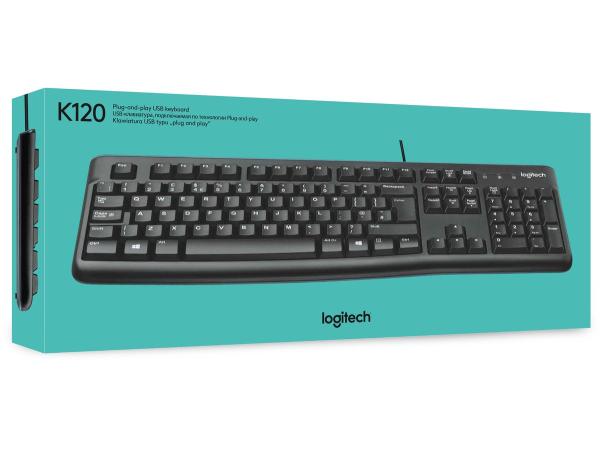 Logitech K120 Toetsenbord - AZERTY BE - Zwart