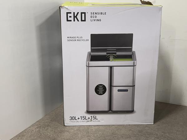EKO prullenbak Mirage Plus Sensor Recycler 60L zwart