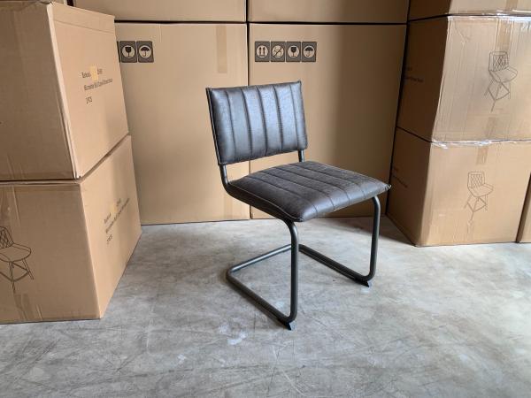 Stoel Dunk (set van 4) Stof - Grijs - Antraciet