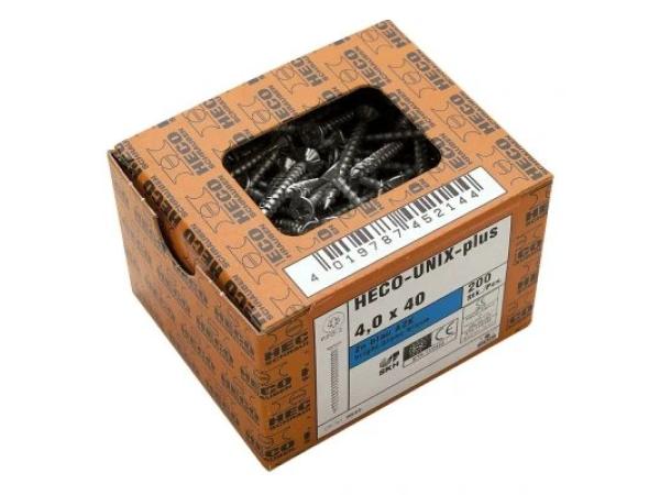 2x Heco Unix  Spaanplaatschroeven 4,0x45 mm  - 400 stuks