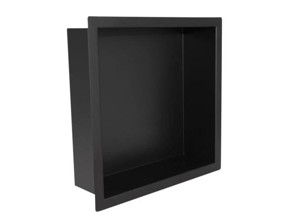 Alterna inbouwnis met flens 30x30x7cm Boston mat zwart