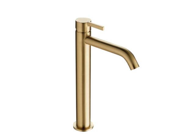 Lavigo wastafelkraan highriser coldstart Sky mat goud