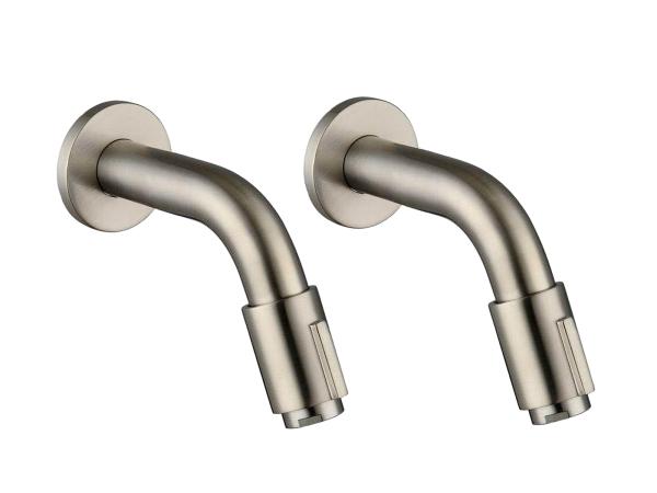 2x Alterna tapkraan wand 11cm Piccolo geborsteld