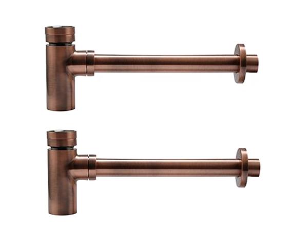 2x Beaux design bekersifon 1 1/4" Lilas koper