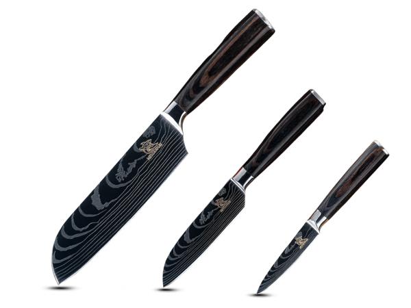 Messerhai 3dlg Messenset RVS 15° Sakura Black-Wood
