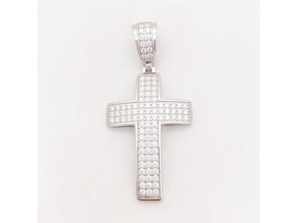 Kruishanger met gezette briljanten Moissaniet 2.35 carat