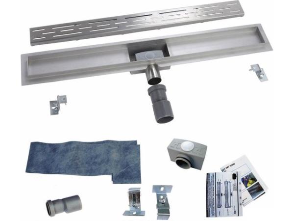 Rvs Douchegoot - met Flens 60 cm