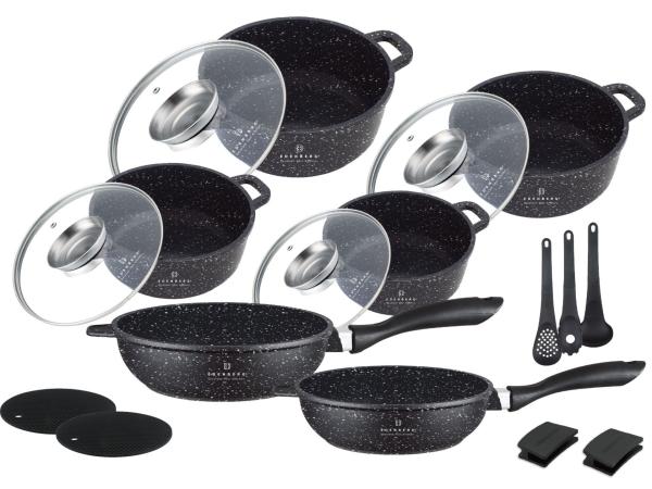 Edënbërg Pannenset Marmer – 17-delig – Aroma Knob