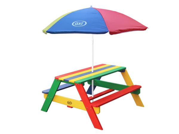 AXI Nick Picknicktafel Regenboog - Parasol Regenboog