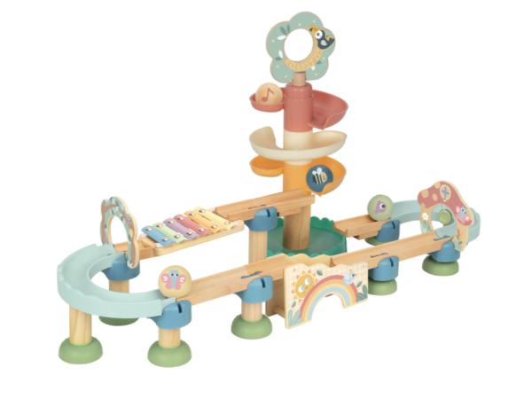 Tooky Toy Baby Houten Knikkerbaan - Pastel