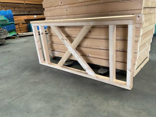 2x Vuren balustrade 157x9x73 cm