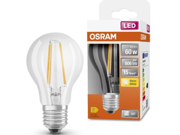 Osram LED E27 filament 7 W helder warmwit