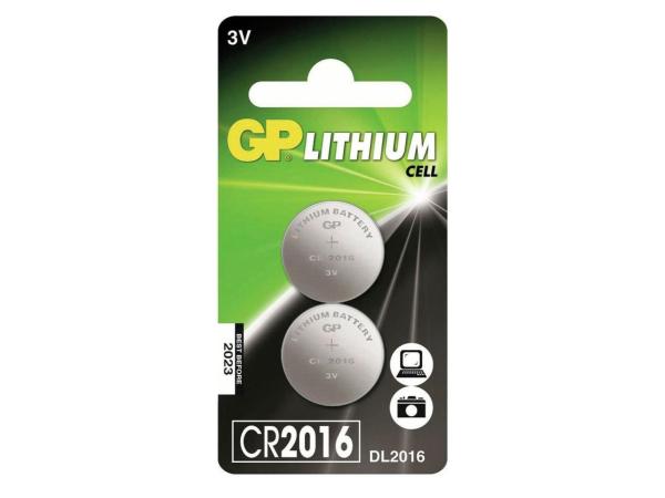 3x GP CR2016 lithium knoopcelbatterijen 2-pack