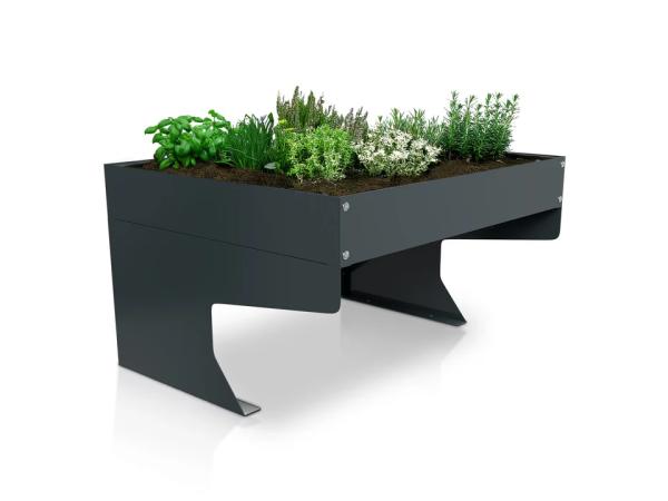 Maairobotgarage - Met plantenbak - Antraciet