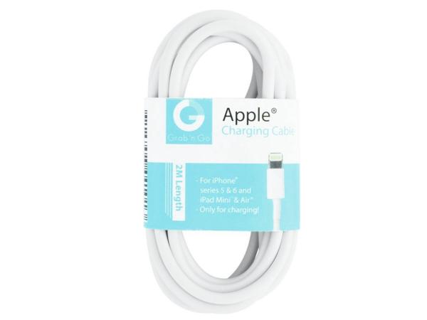 5x GnG lightning kabel 2m wit