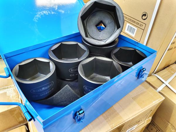 6 Dlg Zware Krachtdoppenset 1" 80-105mm