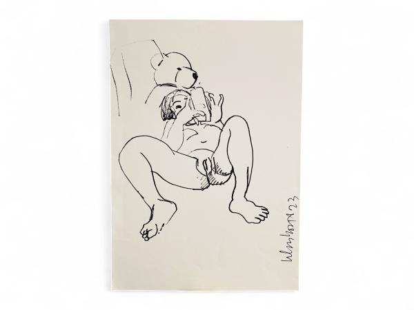 Peter Klashorst - "Naakt met Teddybeer" (2023)