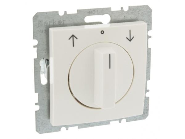 Berker S1 schakelaar met draaiknop jalouzie, inbouw polarwit